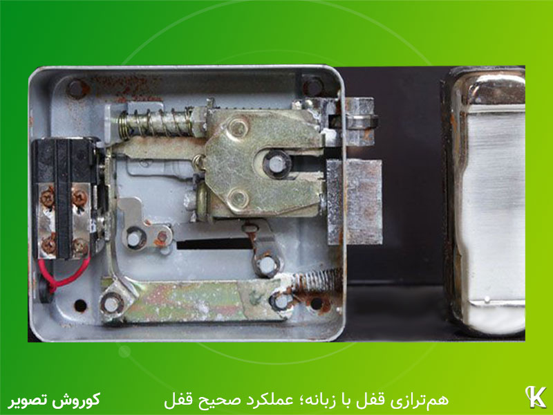 هنگام نصب باید به زبانه قفل توجه کرد.